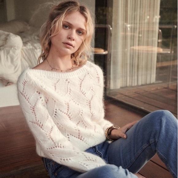 Sezane Avril Wool and Mohair Sweater - Picture 2 of 5